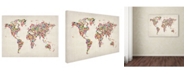 Trademark Global Michael Tompsett 'Stars World Map 2' Canvas Art - 32" x 22"